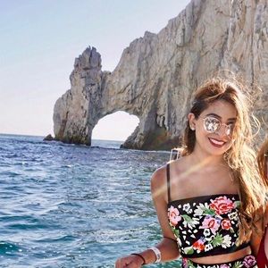 ASOS DESIGN floral embroidery crop top